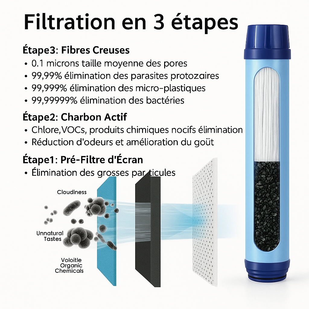 Gourde filtre à eau