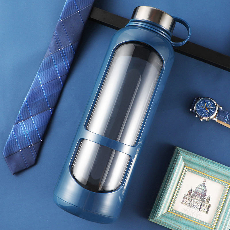 Gourde en verre avec bouchon inox
