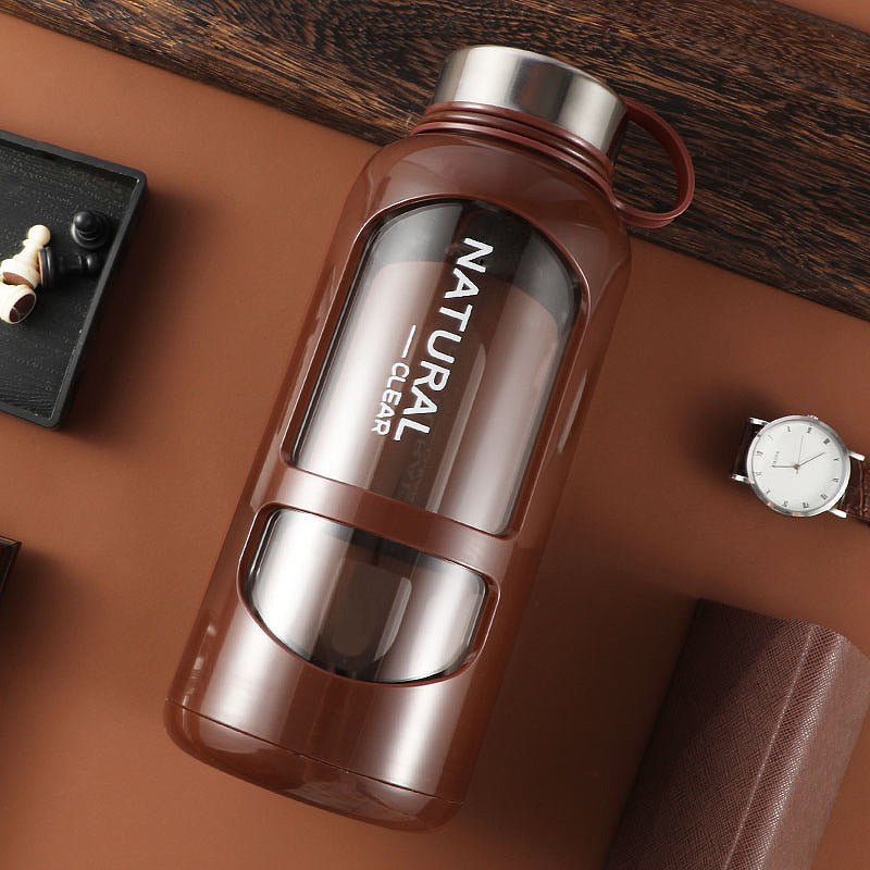 Gourde en verre avec bouchon inox