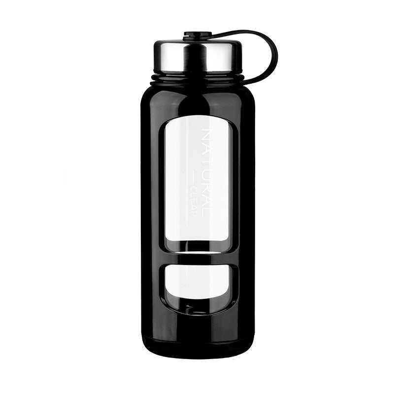 Gourde en verre avec bouchon inox
