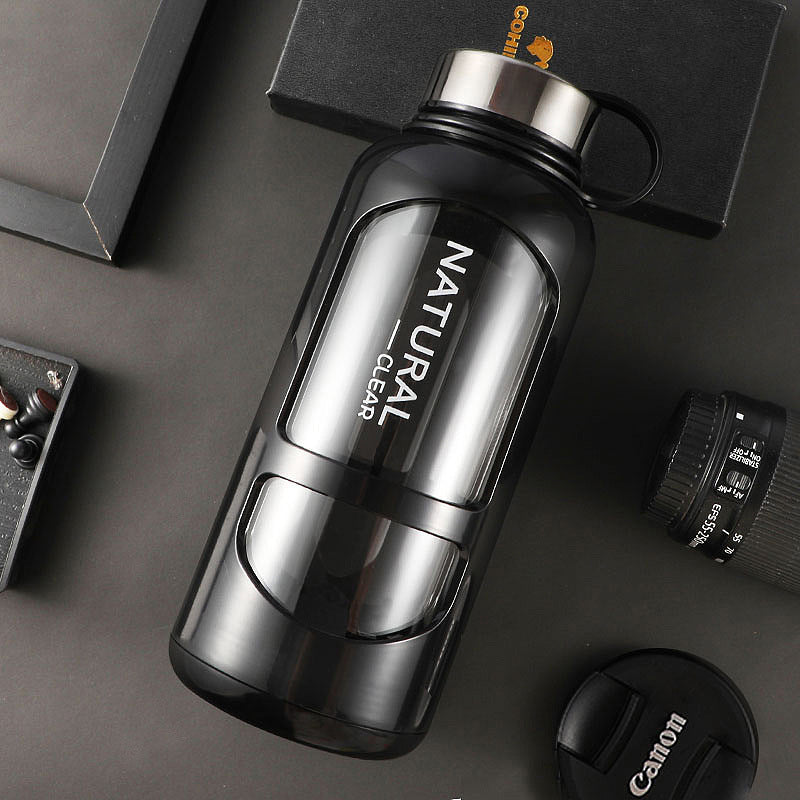 Gourde en verre avec bouchon inox